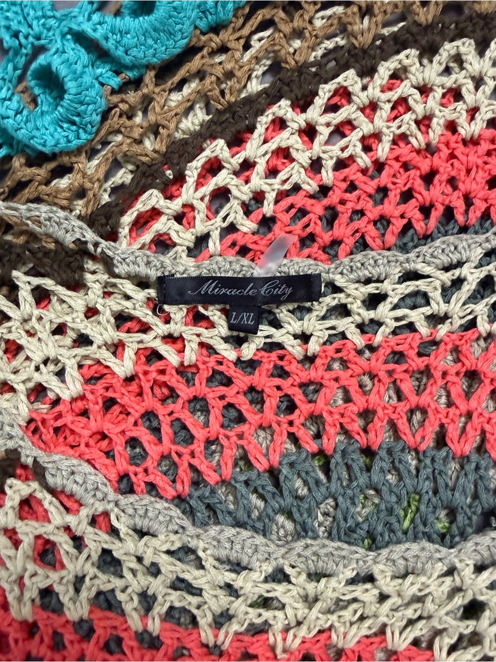 Miracle City Knit Boho Cover Up Top - Picture 3 of 3